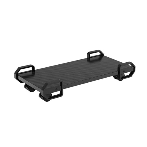 PC-Tower-Ständer, PC-Ständer für Boden, PC-Tower-Ständer mit 4 rollenden Lenkrollen, Aufbewahrungsregale, mobiler CPU-Ständer für Boden, Teppich, Gaming, PC-Gehäuse, CPU-Halterung (schwarz) von CAOJLjiaxiang-2012