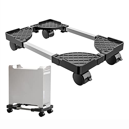 PC-Turmständer für mobile CPUs, rollende CPU-Ständer, Turmständer für PC, verstellbar, für den mobilen PC, mit feststellbaren Lenkrollen, Schwarz von CAOJLjiaxiang-2012