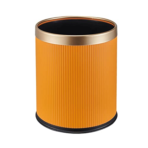 Phnom Penh Mülleimer für den Innenbereich, einfacher Papierkorb, doppellagig, unbedeckt, großer Kaliber, Badezimmer-Mülleimer, Orange, 15 l von CAOJLjiaxiang-2012