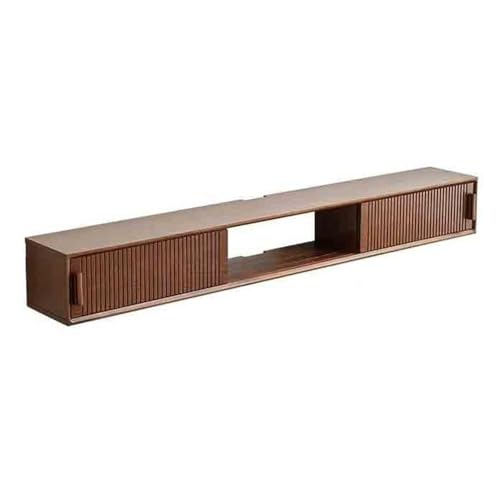Schwebende TV-Konsole, moderner TV-Ständer aus Buche, wandmontiert, Walnussfarben, schwimmender TV-Schrank mit Schiebetür für unter Fernseher, stabile Wohnzimmermöbel, schwimmender TV-Ständer (150 cm) Schwebende TV-Konsole, moderner TV-Ständer aus Buche, wandmontiert, Walnussfarben, schwimmender TV-Schrank mit Schiebetür für unter Fernseher, stabile Wohnzimmermöbel, schwimmender TV-Ständer (150 cm) von CAOJLjiaxiang-2012