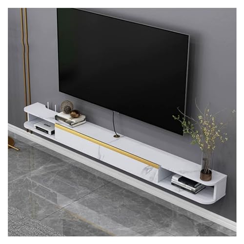 Schwebende TV-Konsole, wandmontierter, schwebender TV-Ständer, modernes Regal unter dem Fernseher, mit herunterklappbarer Tür und offenem Aufbewahrungsregal, Entertainment-Mittelkonsolenschrank mit Schwebende TV-Konsole, wandmontierter, schwebender TV-Ständer, modernes Regal unter dem Fernseher, mit herunterklappbarer Tür und offenem Aufbewahrungsregal, Entertainment-Mittelkonsolenschrank mit von CAOJLjiaxiang-2012