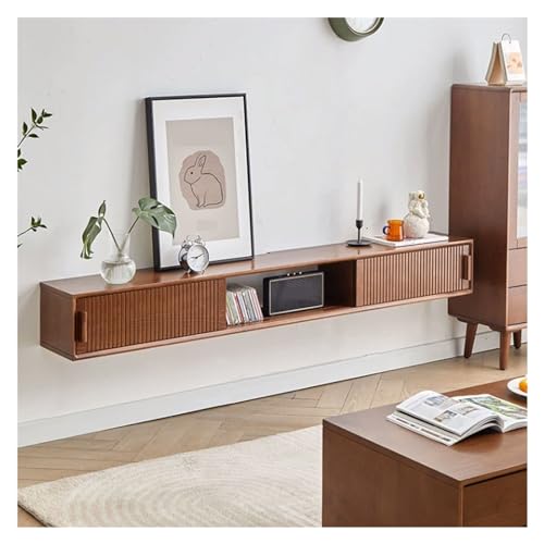 Schwimmende TV-Konsole, Holz, schwimmender TV-Ständer, 150 cm/180 cm, schwimmendes Unterhaltungszentrum, moderne schwebende Medienkonsole, wandmontierte TV-Konsole, schwebende TV-Konsole unter dem Schwimmende TV-Konsole, Holz, schwimmender TV-Ständer, 150 cm/180 cm, schwimmendes Unterhaltungszentrum, moderne schwebende Medienkonsole, wandmontierte TV-Konsole, schwebende TV-Konsole unter dem von CAOJLjiaxiang-2012