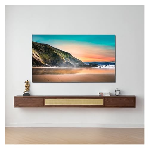 TV-Schrank zum Aufhängen, schwebend, aus Walnussholz, Unterhaltungszentrum, 203 cm (82 Zoll), Multimedia-Konsole für TV, schwebende TV-Regale mit 2 Schubladen und 1 g von CAOJLjiaxiang-2012