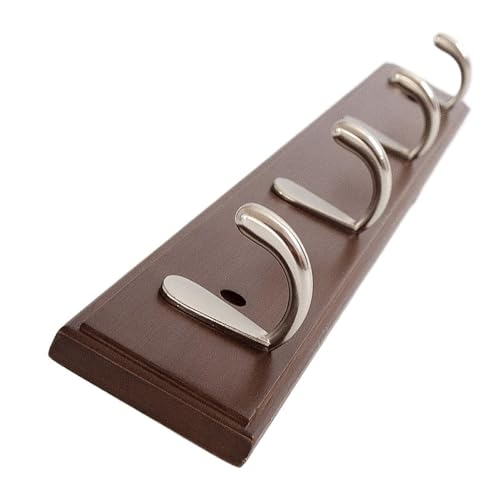 Wandgarderobe, keine Notwendigkeit, Löcher zu bohren, in die Tür zu gelangen, Kleiderhaken an der Wand im Umkleideraum, zum Aufhängen von Kleiderbügeln an der Wand, Kleiderhaken (braun, groß) von CAOJLjiaxiang-2012