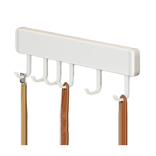 Wandgarderobe Haken zum Aufhängen von Mänteln, faltbar, 2-Wege-Installation, Wandhaken, Halterung für Kleidung, Bad, Küche, Schlafzimmer, Flur, schwarz und weiß, Wandhaken (weiß, 30 cm) von CAOJLjiaxiang-2012