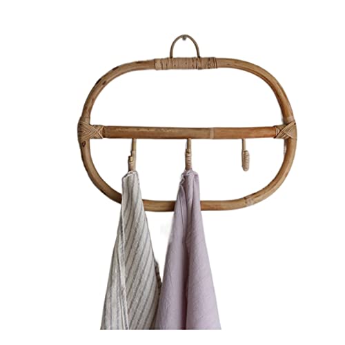 Wandgarderobe Wandhalterung, nordisches indonesisches Rattan-Wandhaken, Badezimmer-Handtuchhalter, Garderobenständer, Bekleidungsgeschäft, Foto-Requisiten, Aufbewahrungsregal, Wandgarderobe von CAOJLjiaxiang-2012