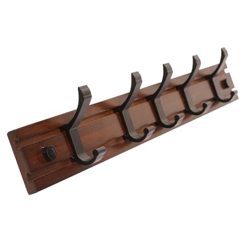 Wandgarderobe zur Aufbewahrung des Hauses, bewegliche Haken aus Aluminiumlegierung, Haken zum Aufhängen für Schlafzimmer, Bad, Kleidung, Handtücher, Wandhaken (braun, groß) von CAOJLjiaxiang-2012