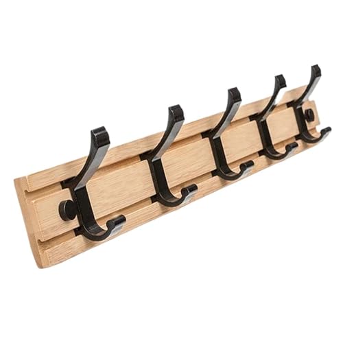 Wandgarderobe zur Aufbewahrung im Haus, bewegliche Haken aus Aluminiumlegierung, Haken zum Aufhängen für Schlafzimmer, Bad, Kleidung, Handtücher, Wandhaken (Beige, L) von CAOJLjiaxiang-2012
