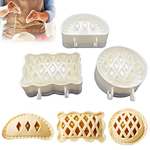 CAOMEI Klassische Mini-Hand Kuchenform, 3 Stück 3 Geformte Apfelkuchen Formener Teigpresse, Mini-kuchenformer für die Herstellung von Kuchen, Torten zu Halloween, Weihnachtsfeiern von CAOMEI