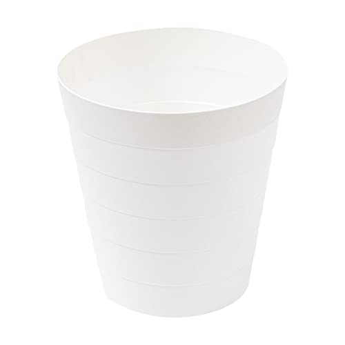 CAOQAO Kleine Papierkorb Mülleimer Mülleimer Runde 6-l-Kunststoffküche, Essen & Trinken Trockenes Wäscheblatt (White, One Size) von CAOQAO