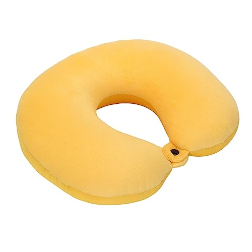 CAOQAO Memory-Kissen, Outdoor-Nackenkissen, Nickerchen-Kissen, U-förmiges Kissen, Reisekissen Zierpolster (Yellow, One Size) von CAOQAO