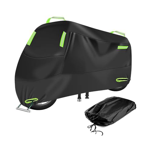 CAOXINZI Motorrad Abdeckplane Wasserdicht für VOGE Valico DS900X Dsx900 900dsx 900 DSX DS 900 X 2024, Motorradabdeckung Outdoor Winterfest Motorradplane Staubdicht UV-Schutz Motorradgarage,B Green von CAOXINZI