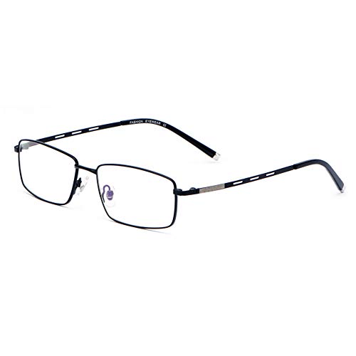 CAOXN Anti-Blaulicht-Anti-Ermüdungs-Lesebrille Herrenmode-Legierung Vollformat-Presbyopie Presbyopie Optische Vergrößerungsbrille,Schwarz,+1.00 von CAOXN