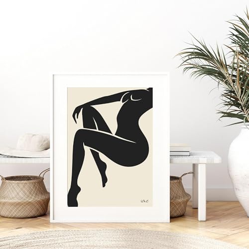CAOXTART Henri Matisse, Nu Bleu-inspiriert, großes abstraktes Frauenkörper-Poster, Kunstdruck, Gemälde | Fauvismus-Linienkunst, Wandbilder, 60 x 90 cm, rahmenlos von CAOXTART