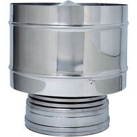 Fassbrenner Edelstahl Doppelwand Ø 25/30 cm mit Regenscheibe von CAPALDO