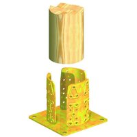Capaldo - halterung platte rund 4 stk. zur befestigung pali holz D.MM.120X150X150 von CAPALDO