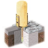 Befestigungsplatte rund 4 stk. für holzpfosten MM.67X115X70/150 von CAPALDO