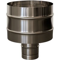 Tondo Fasskamin Inox Ø 25 cm mit Regenscheibe Tondo Fasskamin Inox Ø 25 cm mit Regenscheibe von CAPALDO