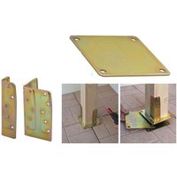 Verankerungswinkelplatte für Holzsäulen 8 Stück H.140x80x80 Dicke mm.3 - Halle von CAPALDO