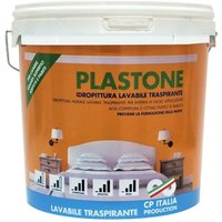 Capaldo - atmungsaktive waschbare wasserlackierung 'plastone' von LT.2,5 weiss matt für innen von CAPALDO
