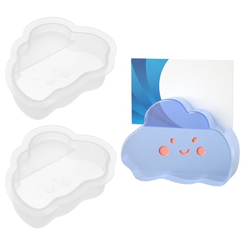 CAPASTEC 2 STK. Epoxidharz Silikonform Visitenkartenhalter Wolkenförmige Kleine Silikon-Gussform Ornament für DIY Handwerk Zuhause von CAPASTEC