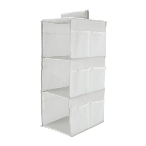 CAPASTEC 3-Fach Kleiderschrank-Hängeorganizer, Hängende Aufbewahrungsregale, Faltbare Hängeregale für Kleiderschrank mit Klettverschlüssen, Grau CAPASTEC 3-Fach Kleiderschrank-Hängeorganizer, Hängende Aufbewahrungsregale, Faltbare Hängeregale für Kleiderschrank mit Klettverschlüssen, Grau von CAPASTEC