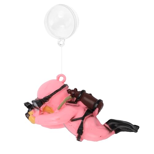 CAPASTEC Diver Aquarium Dekorationen, Floating Diver Fish Tank Dekorationen, Floating Cartoon Diver Decor Fun Floating Fish Decoration PVC Diver Decor Pink 1 Set von CAPASTEC