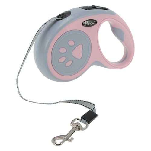 CAPASTEC Einfahrbare Hundeleine Ergonomischer Griff Fußabdruckmuster Für Haustiere Unter 12 Kg 3 Meter Rosa CAPASTEC Einfahrbare Hundeleine Ergonomischer Griff Fußabdruckmuster Für Haustiere Unter 12 Kg 3 Meter Rosa von CAPASTEC