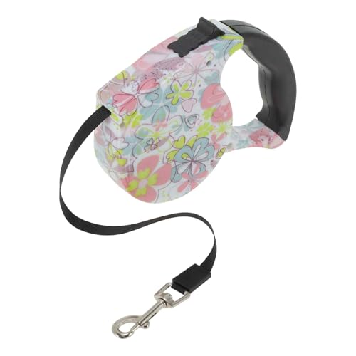 CAPASTEC Einziehbare Hundeleine Ergonomischer Griff Blume B Für Haustiere Unter 40 Kg 5 Meter von CAPASTEC