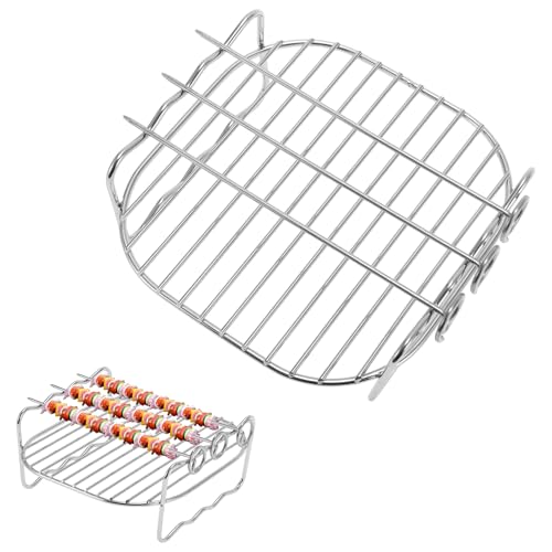 CAPASTEC Heißluftfritteuse Doppelschicht-Rost, 6 Zoll Heißluftfritteuse-Rost, Silberton CAPASTEC Heißluftfritteuse Doppelschicht-Rost, 6 Zoll Heißluftfritteuse-Rost, Silberton von CAPASTEC