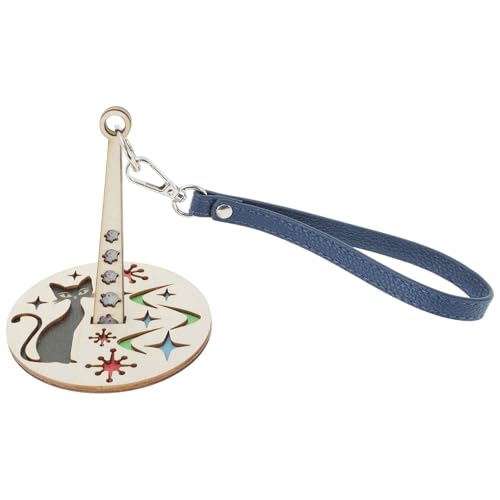 CAPASTEC Holz Handgarnhalter 10cm Durchmesser 360° Rotation Tragbarer Garnhalter Handgarnhalter Mit Handschlaufe Garnlagerung Verhindert Garnverheddern Stil E von CAPASTEC