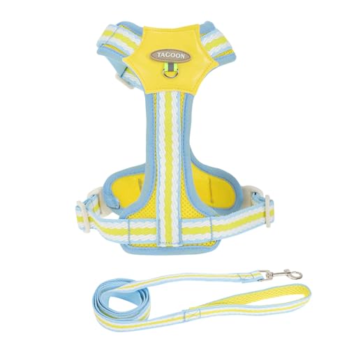 CAPASTEC Hundegeschirr No-Pull Haustiergeschirr Mit 1.4m Leine Verstellbar Reflektierendes No-Choke Haustiergeschirr Mit Einfachem Kontrollgriff Für Spaziergänge Training L Gelb CAPASTEC Hundegeschirr No-Pull Haustiergeschirr Mit 1.4m Leine Verstellbar Reflektierendes No-Choke Haustiergeschirr Mit Einfachem Kontrollgriff Für Spaziergänge Training L Gelb von CAPASTEC
