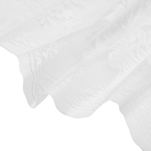 CAPASTEC Küchengardinen,Gardine Kurze Küchengardine mit Ösen,Fensterschal Scheibengardine Netzgardinen mit Blumendruck für Badezimmerfenster Wäscheraum Dekor, 140x45cm, Weiß CAPASTEC Küchengardinen,Gardine Kurze Küchengardine mit Ösen,Fensterschal Scheibengardine Netzgardinen mit Blumendruck für Badezimmerfenster Wäscheraum Dekor, 140x45cm, Weiß von CAPASTEC