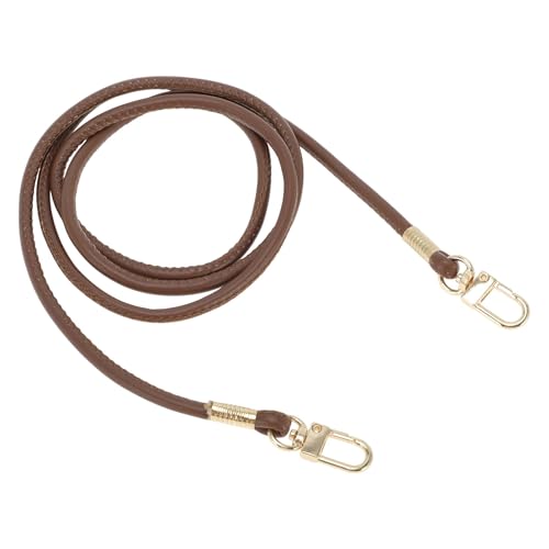 CAPASTEC Schultergurt Tragegriff Für Schultertasche Umhängetasche PU Leder Gurt Tragegriff Handtasche Gurt Braun Goldton 115 cm von CAPASTEC