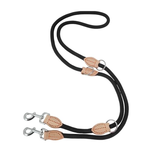 CAPASTEC Verstellbare Hundeleine, Robuste Nylon-Schulterleine Für Mittelgroße Bis Große Hunde, Doppelleine Mit 2 Karabinern, MultiFunktionelle Leine, Schwarz CAPASTEC Verstellbare Hundeleine, Robuste Nylon-Schulterleine Für Mittelgroße Bis Große Hunde, Doppelleine Mit 2 Karabinern, MultiFunktionelle Leine, Schwarz von CAPASTEC