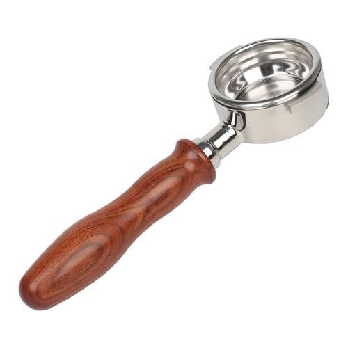 CAPFEI 58 mm bodenloser Siebträger mit 2 Ösen für E61-Brühkopf | Holzgriff von CAPFEI