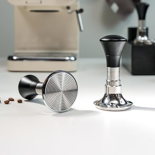 CAPFEI Kaffee Tamper 54mm【24lb~35lbs Self-Adjustable with Sound Feedback】- Kaffeespender-Stampfer - Barista Espresso Tamper mit kalibrierter Federbelastung für Sage/Breville | Ripple Base von CAPFEI