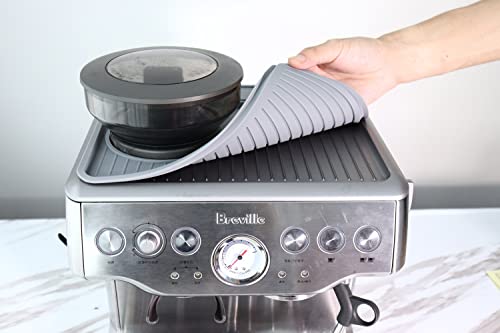 CAPFEI Silikon Matte Kompatibel mit Sage/Breville BES870XL Barista Express Espressomaschinen, Anti-Rutsch Barista Zubehör (Grau) von CAPFEI