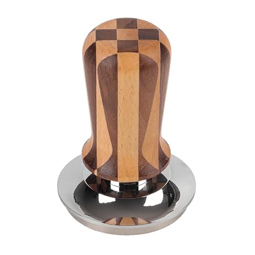 CAPFEI Spring Loaded Tamper 54mm mit Flat Base | Self-Leveling Kaffeestampfer 53.3mm Fits Sage/Breville 54mm Portafilters | Checkerboard Holzgriff CAPFEI Spring Loaded Tamper 54mm mit Flat Base | Self-Leveling Kaffeestampfer 53.3mm Fits Sage/Breville 54mm Portafilters | Checkerboard Holzgriff von CAPFEI
