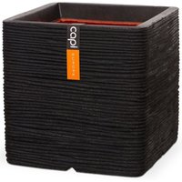 Blumentopf Nature Rib Quadratisch 40 x 40 cm Schwarz KBLR903 Capi von CAPI EUROPE