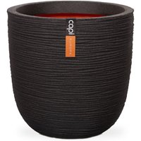 Capi Europe - Blumentopf Nature Rib Rund 43x41 cm Schwarz KBLR933 Capi von CAPI EUROPE