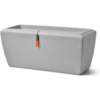 Capi - Pflanzgefäß Arc Granite Rechteckig 90x35x40 cm Elfenbeinfarben von CAPI