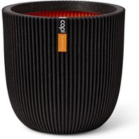 Capi - Pflanzgefäß Groove 43x41 cm Schwarz von CAPI