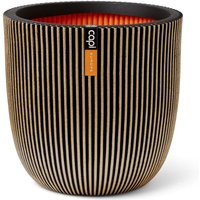 Capi - Pflanzgefäß Groove 43x41 cm Schwarz und Golden von CAPI