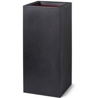 Capi - Pflanzgefäß Urban Smooth Rechteckig 36 x 79 cm Schwarz von CAPI