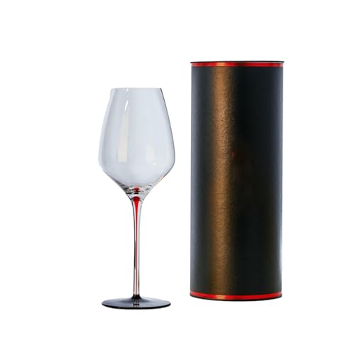 1050 ml, europäischer Stil, schlichtes Retro-Weinglas, exquisite Persönlichkeit, kreatives Weinglas mit hohem Bein – rotes Herz von CAPIJIONG