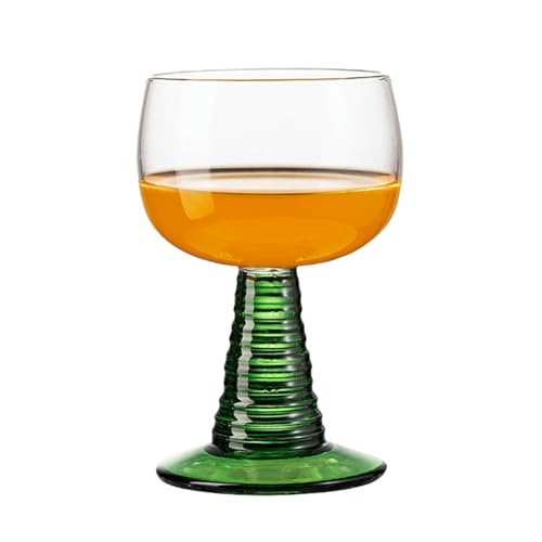 150/250 ml Mittelalterlicher Schraubstab Rotwein Hohe Tasse Smaragd Home Champagner Süßwein Niedrige Tasse Kaktus Kurze Füße Tasse 150 ml von CAPIJIONG