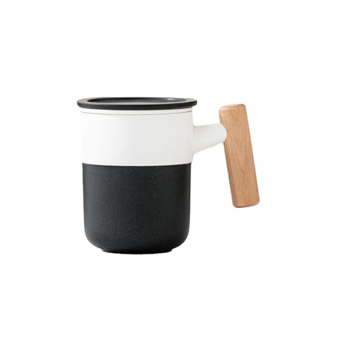 320 ml Tee- und Wassertrennung, spezielle Filtrationsteezeremonie, Teetasse – mattiertes Schwarz – einfache Verpackung von CAPIJIONG