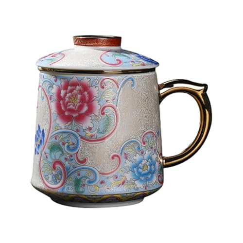 470 ml Filament Silber Emaille Keramik dreiteilige Tasse Baichuan Cup Filament Silber von CAPIJIONG