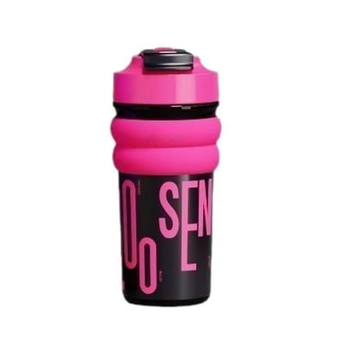 550 ml hitzebeständige Doppelgetränke-Kaffeetasse, Studentenstrohbecher, Rot von CAPIJIONG